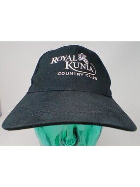 Royal Kunia HI Country Club Black Adj Golf Hat By Ahead Headgear Clean #D-7